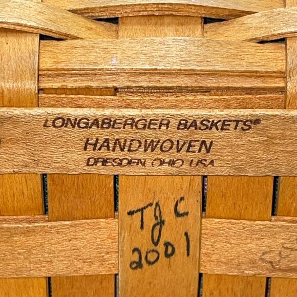 Longaberger Women’s Natural Wicker Basket & Adjustable Leather Strap Purse - Picture 5 of 11